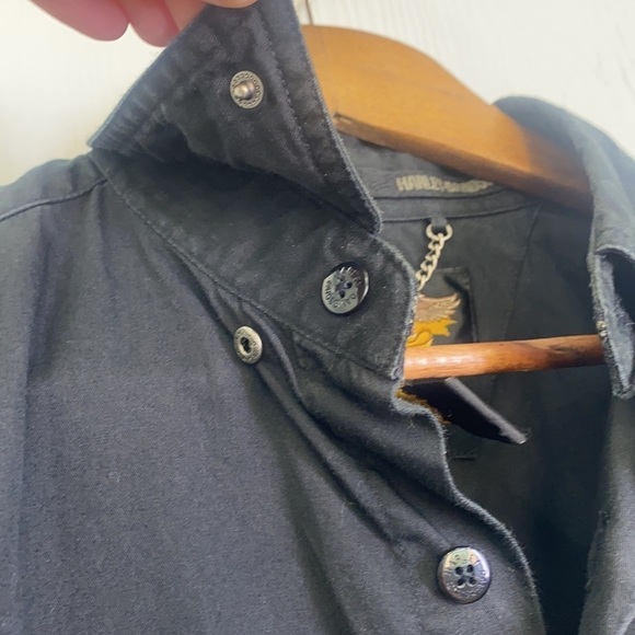 Harley Davidson - Black Short Sleeve Polo With Harley Davidson Above Pocket Med - Picture 11 of 12